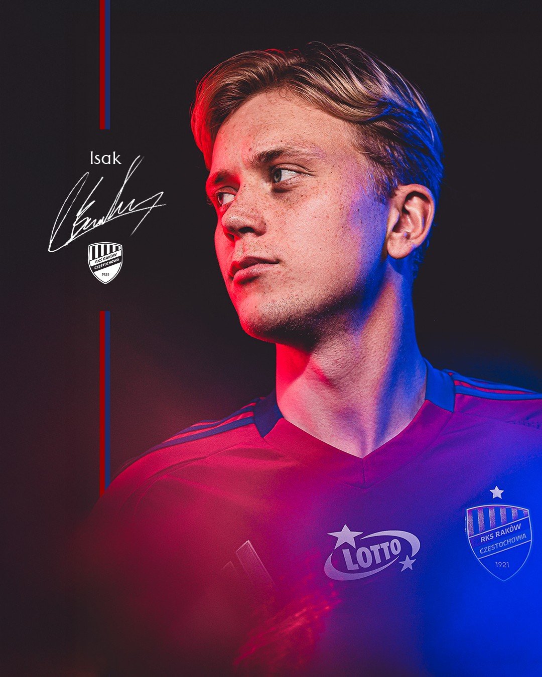 Raków Częstochowa Isak Brusberg – młodość i potencjał w ofensywie Medalików