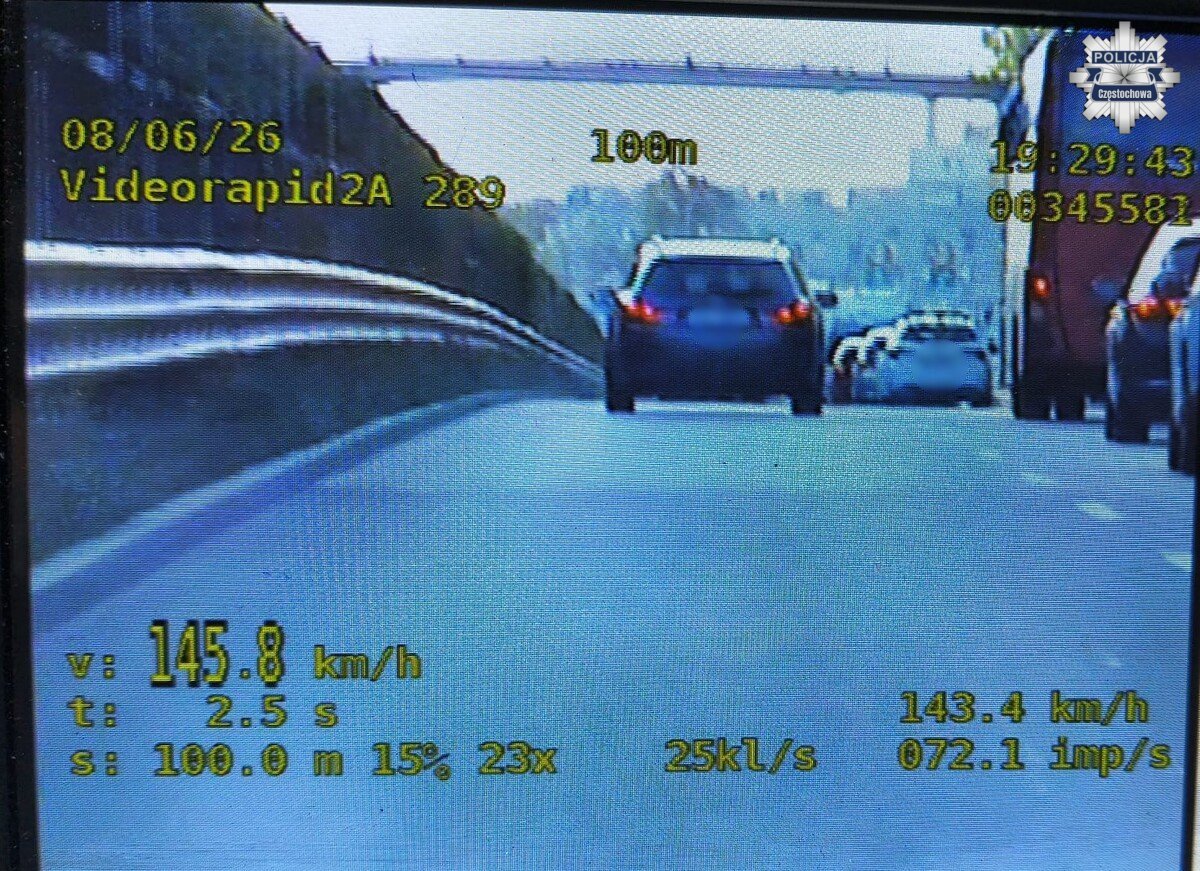 Pościg ulicami Częstochowy. 44-latek uciekał przed policją mimo trzech zakazów prowadzenia